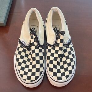 Vans Black and White Checkerboard Slip-Ons
